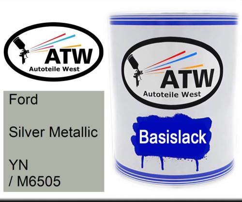 Ford, Silver Metallic, YN / M6505: 1L Lackdose, von ATW Autoteile West.